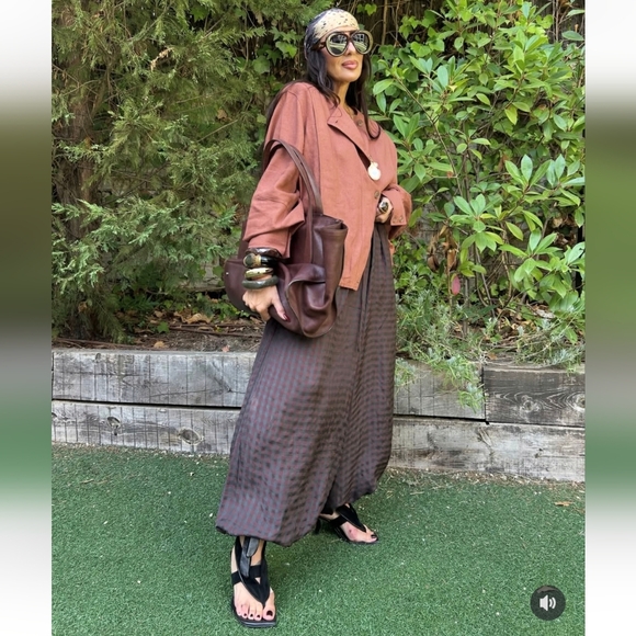 ZARA ZW COLLECTION GINGHAM BLOOMER PANTS - Picture 3 of 16